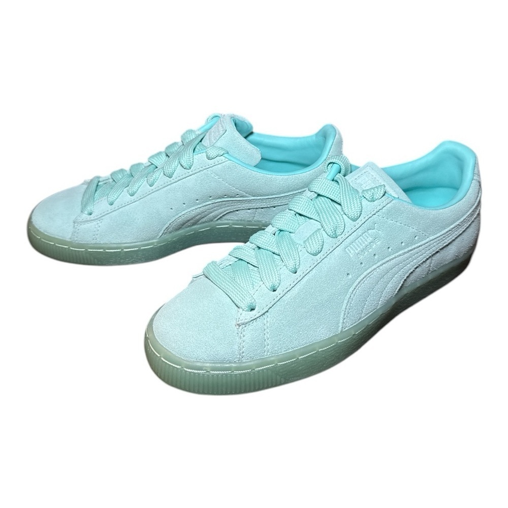 PUMA Women’s SUEDE CLASSIC MONO ICED Aruba Blue Sz 6.5 NWOB never worn - Picture 2 of 16